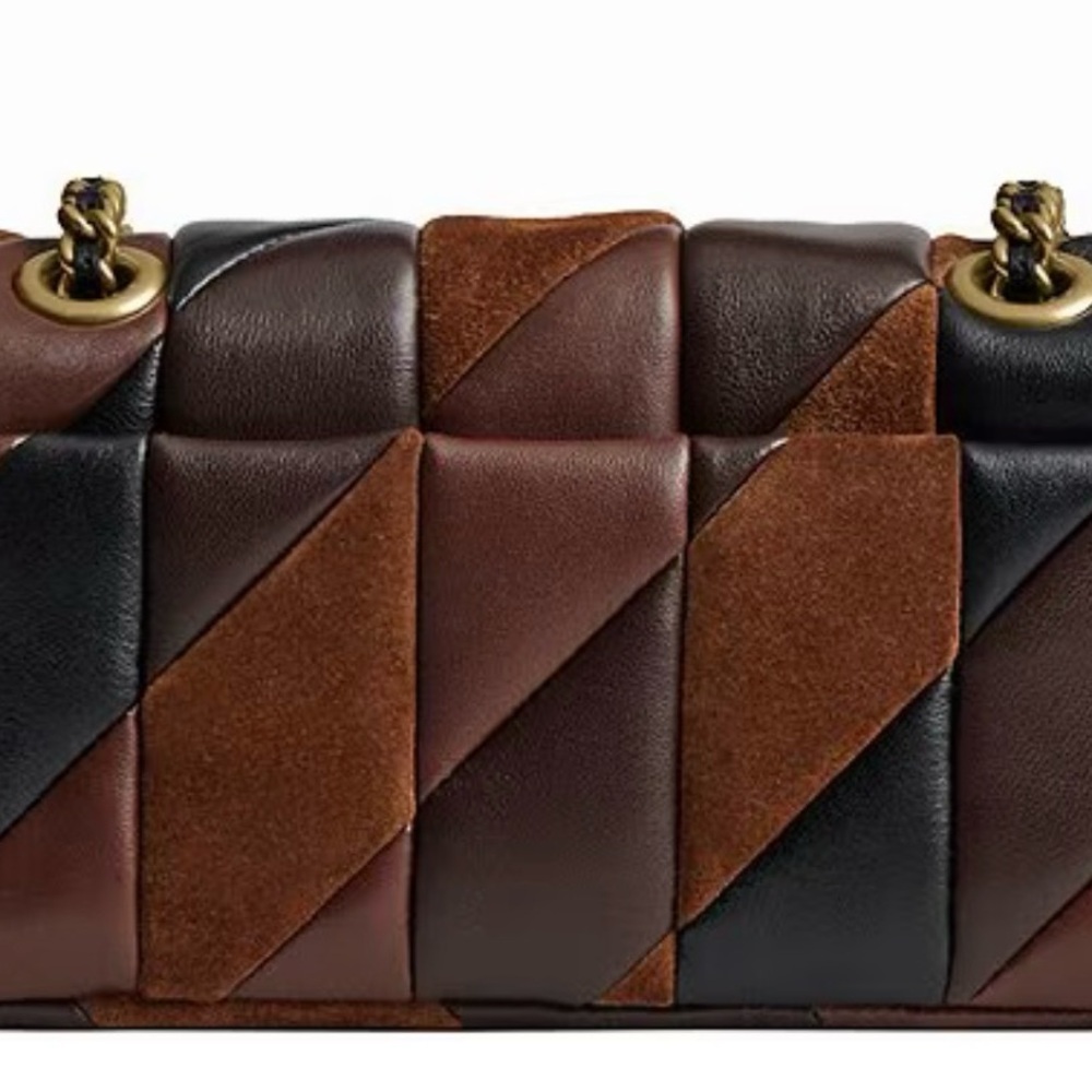 Coach Quilted Patchwork Leather & Suede Shoulder Bag - Picture 6 of 9